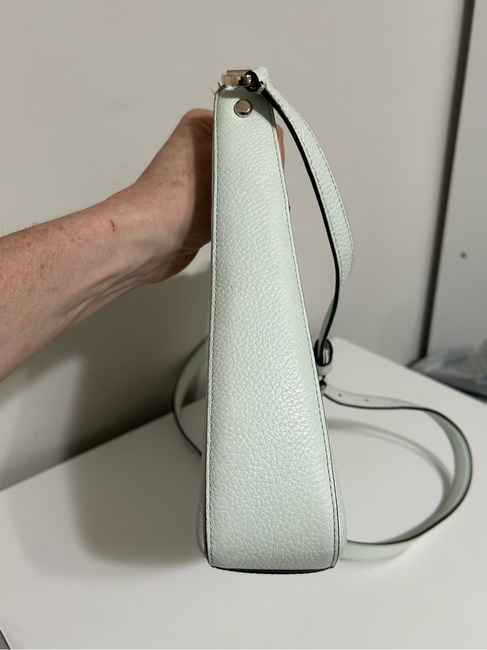 Kate Spade Charlotte Street Irini Crossbody, Mint Green, Pebbled Leather - Picture 8 of 12